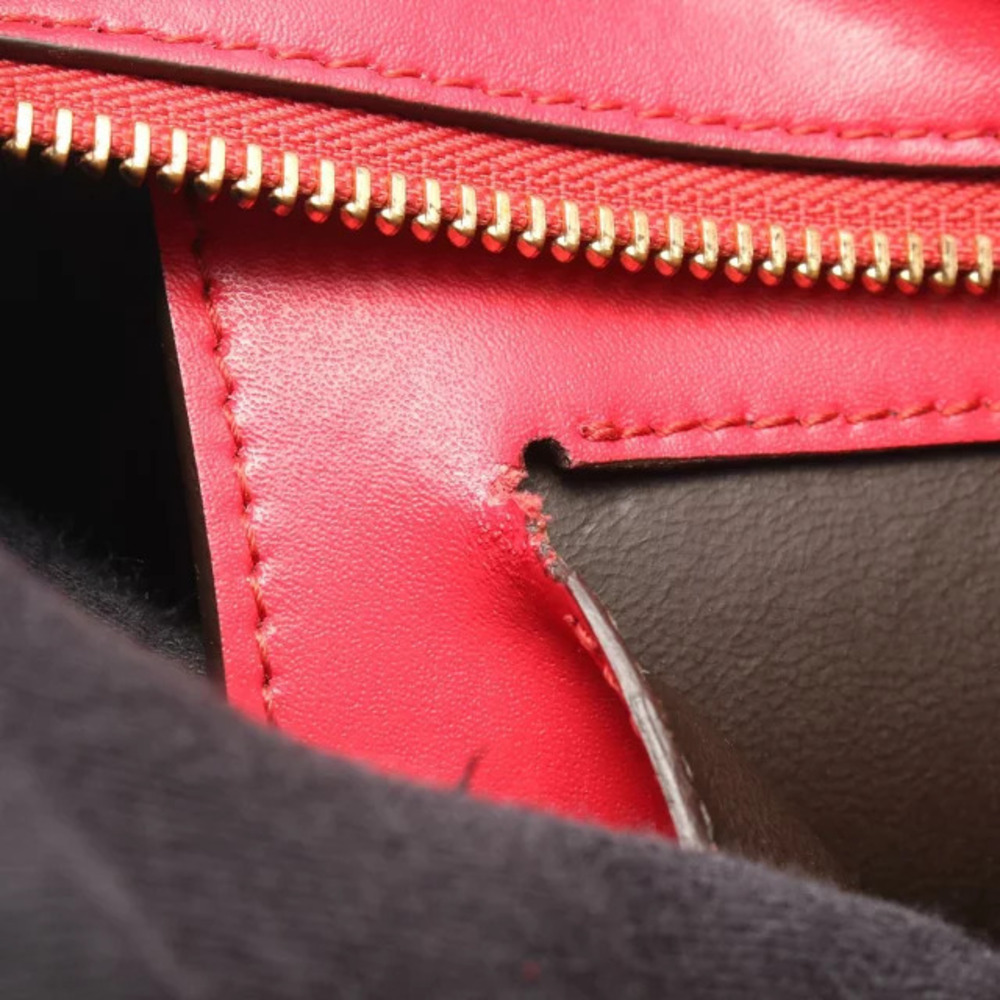 Salvatore Ferragamo Bonnie Lettering Handbag Leather Red - Picture 5 of 6